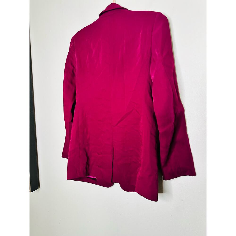 ENDLESS ROSE Purple Crepe Front Button Closure Jacket Blazer Size Extra Small - Picture 4 of 9